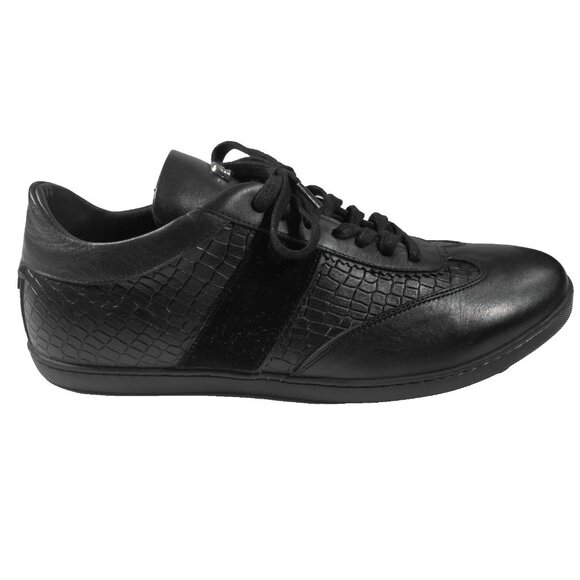 Stefano Ricci Men\'s Size 40 Black Leather Croc Eagle Suede Loafer Sneaker Shoes main image 8